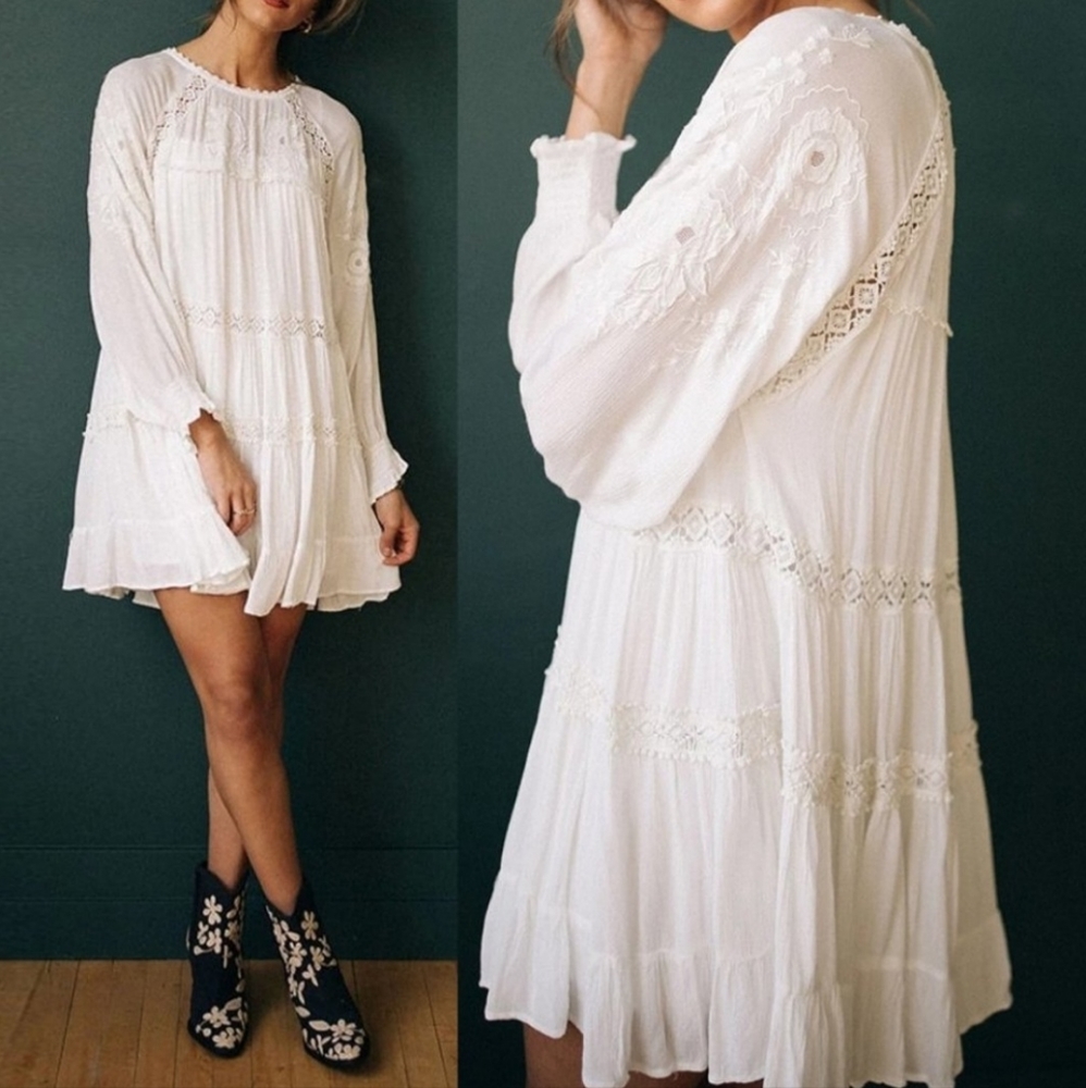 Free People Piece of Your Heart Boho Embroidered Dress - Picture 7 of 16